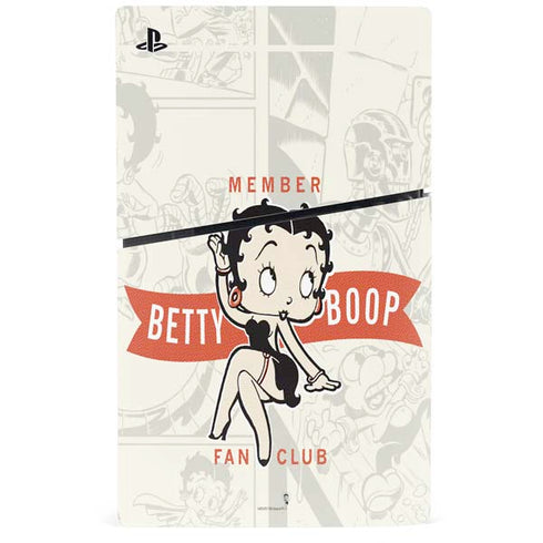 Betty Boop Member Fan Club PS5 Slim Digital Edition Console Skin